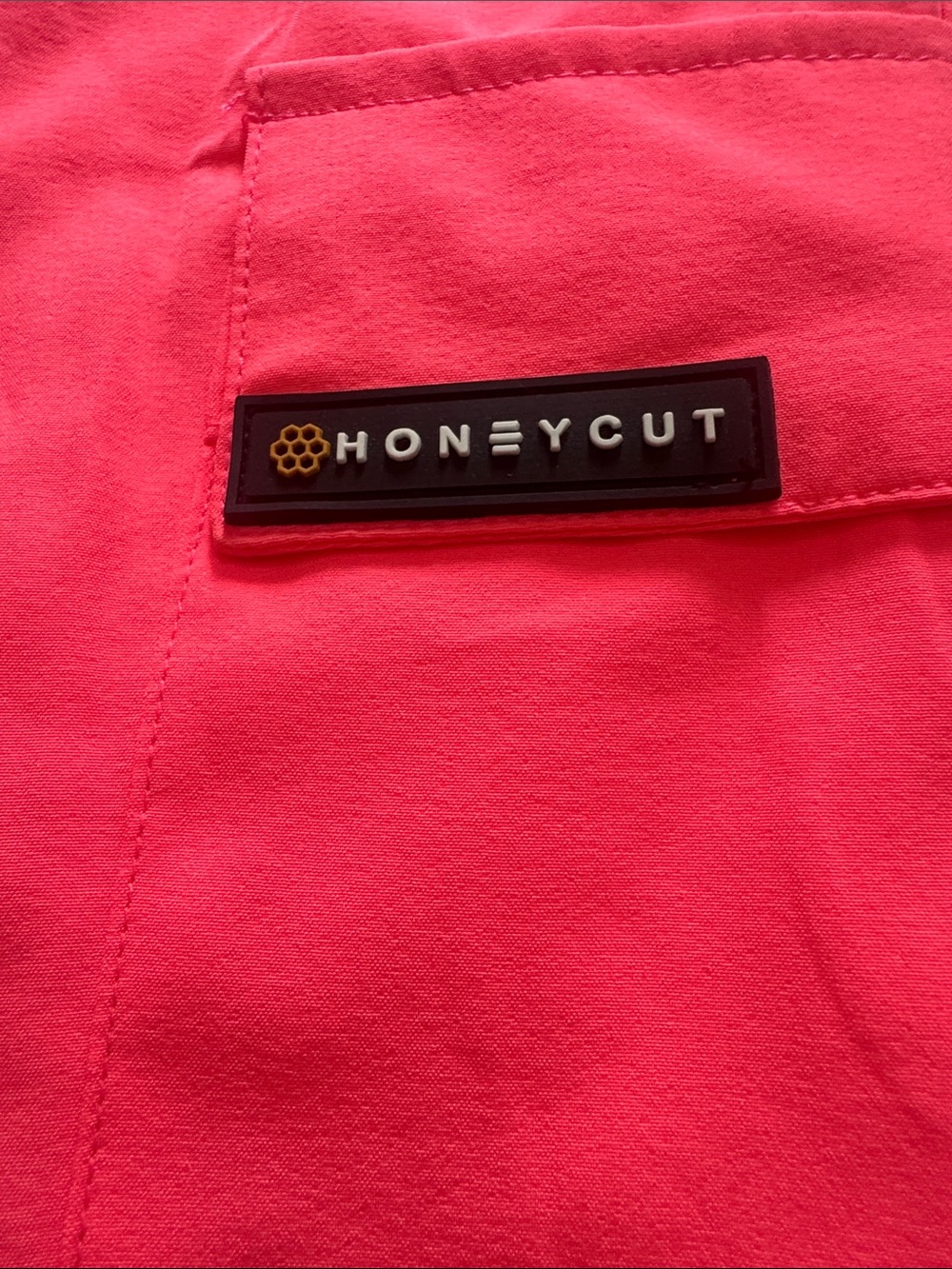 Women's neon pink cargo style dance pant